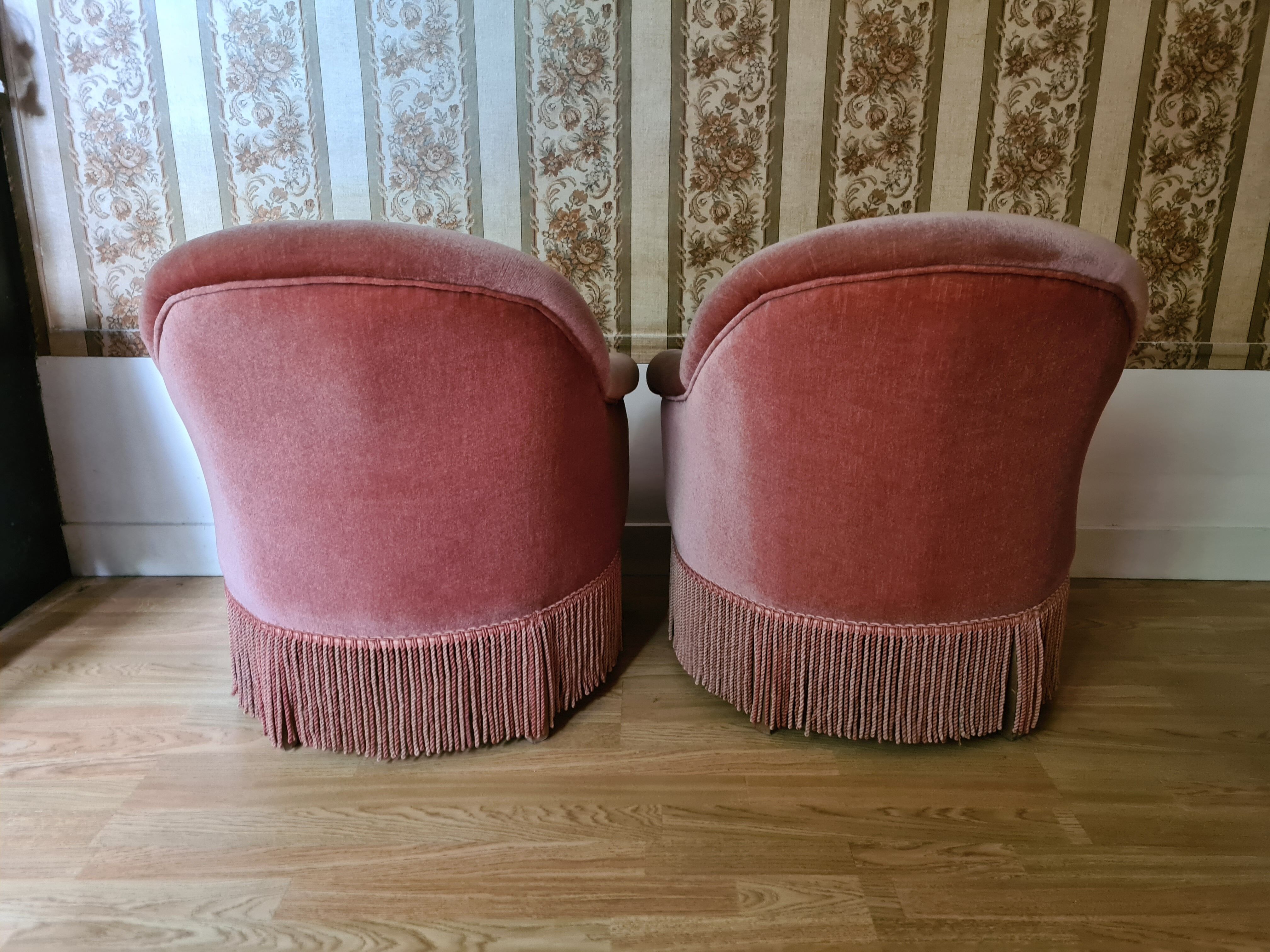 Pair of toad armchairs