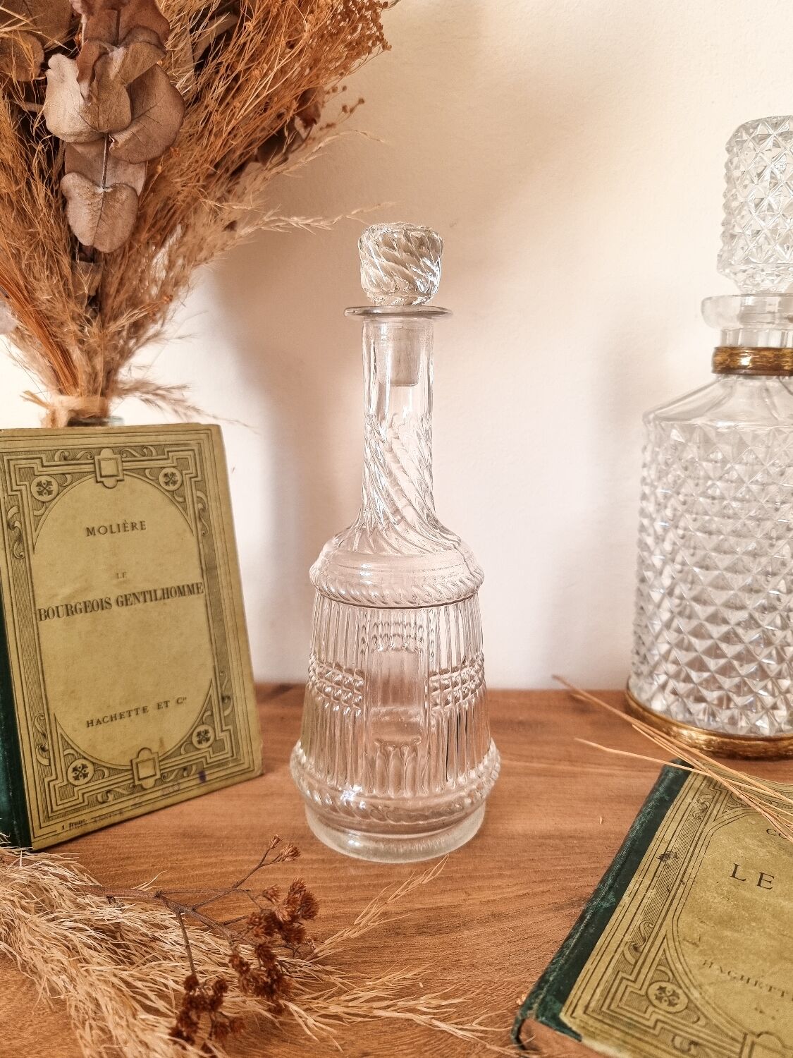 Small molded glass decanter