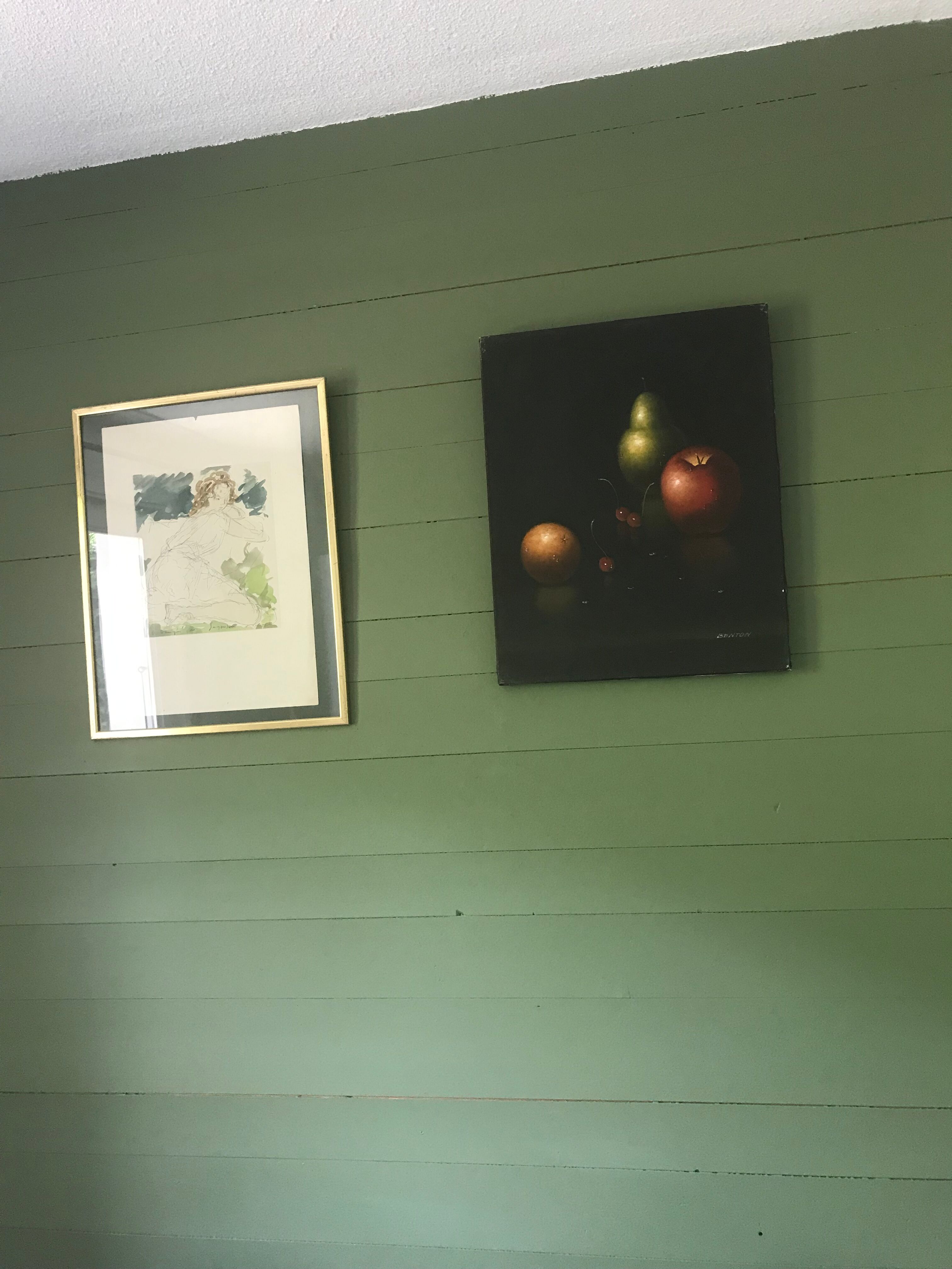 Still life fruit on black background