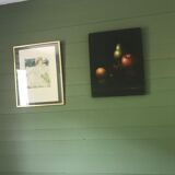 Still life fruit on black background