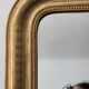 Louis Philippe mirror gilded with gold leaf and original ice dated 1879