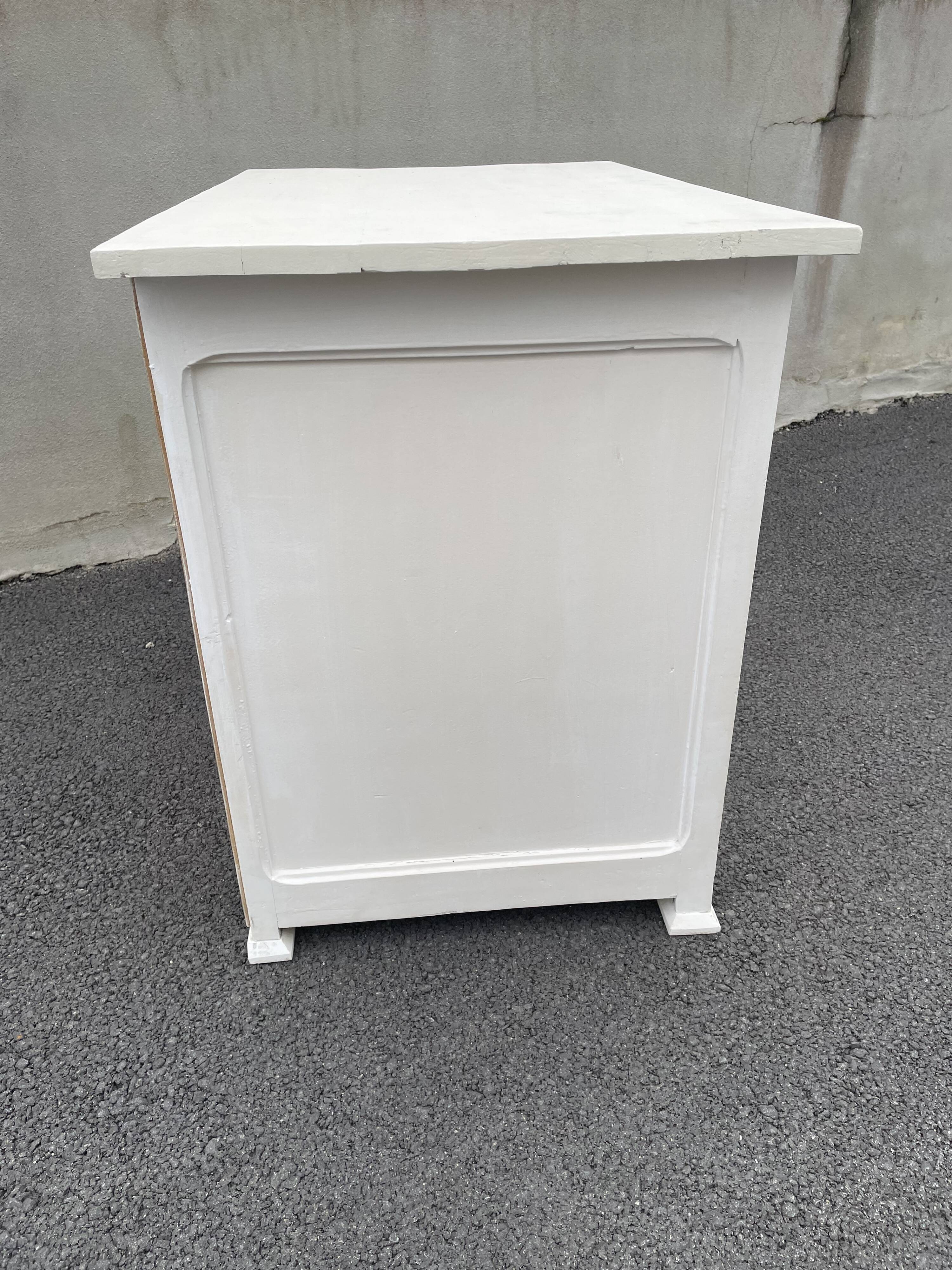 Moulded white sideboard