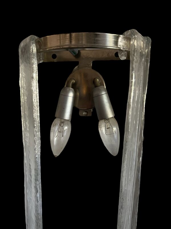 Paire d'appliques '' dites cascade de murano '' par carlo nason pour mazzega