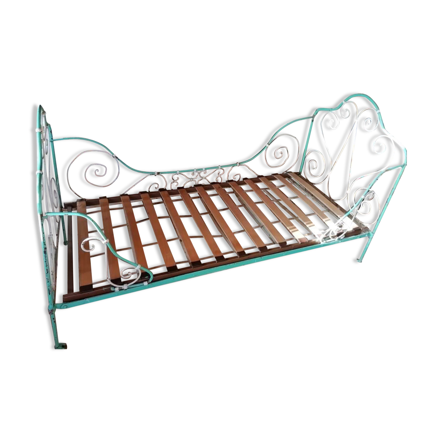 Antique foldable iron bed 50s