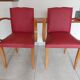 Pair of "moustache" bridge armchairs