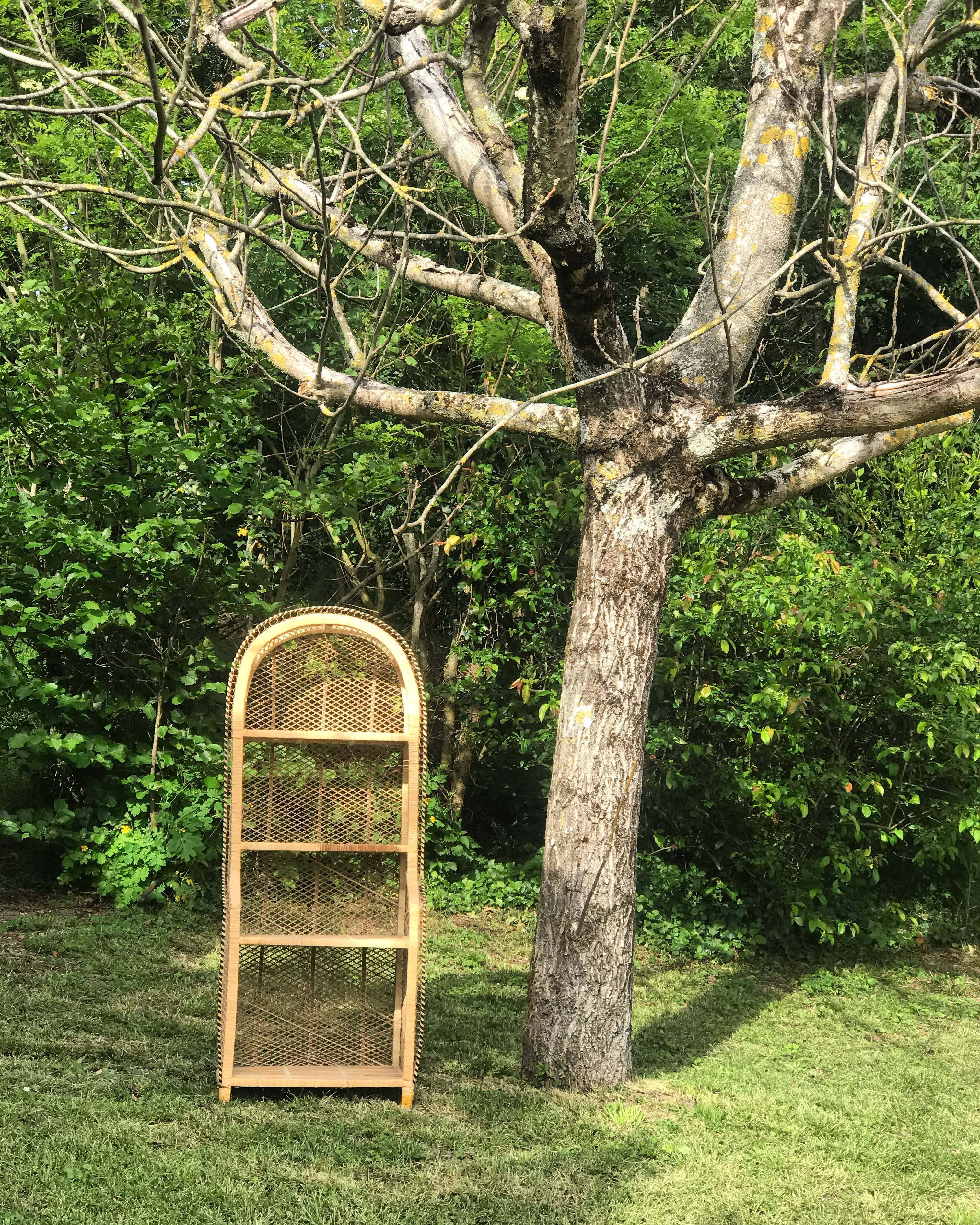 Vintage rattan cabinet