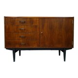Renovated Violetta walnut chest of drawers, 1970s of the People's Republic of Poland