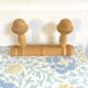 Patère porte-manteau mural en bois brut