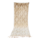 Vintage Beni Ouarain hallway rug in natural cream wool – 300 x 90 cm
