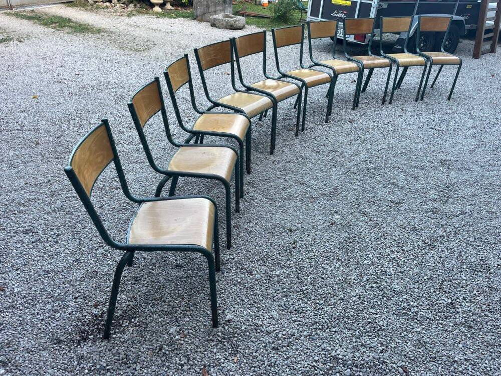 Set of 10 Mullca chairs