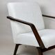 Vintage white Boucle Club Armchairs, 1970s