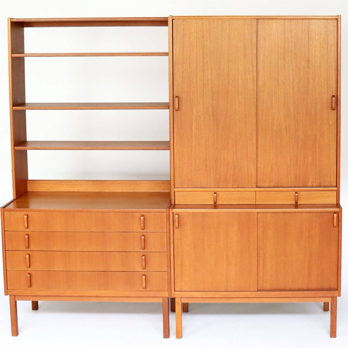 Pair of Scandinavian teak bookcases from the 60s