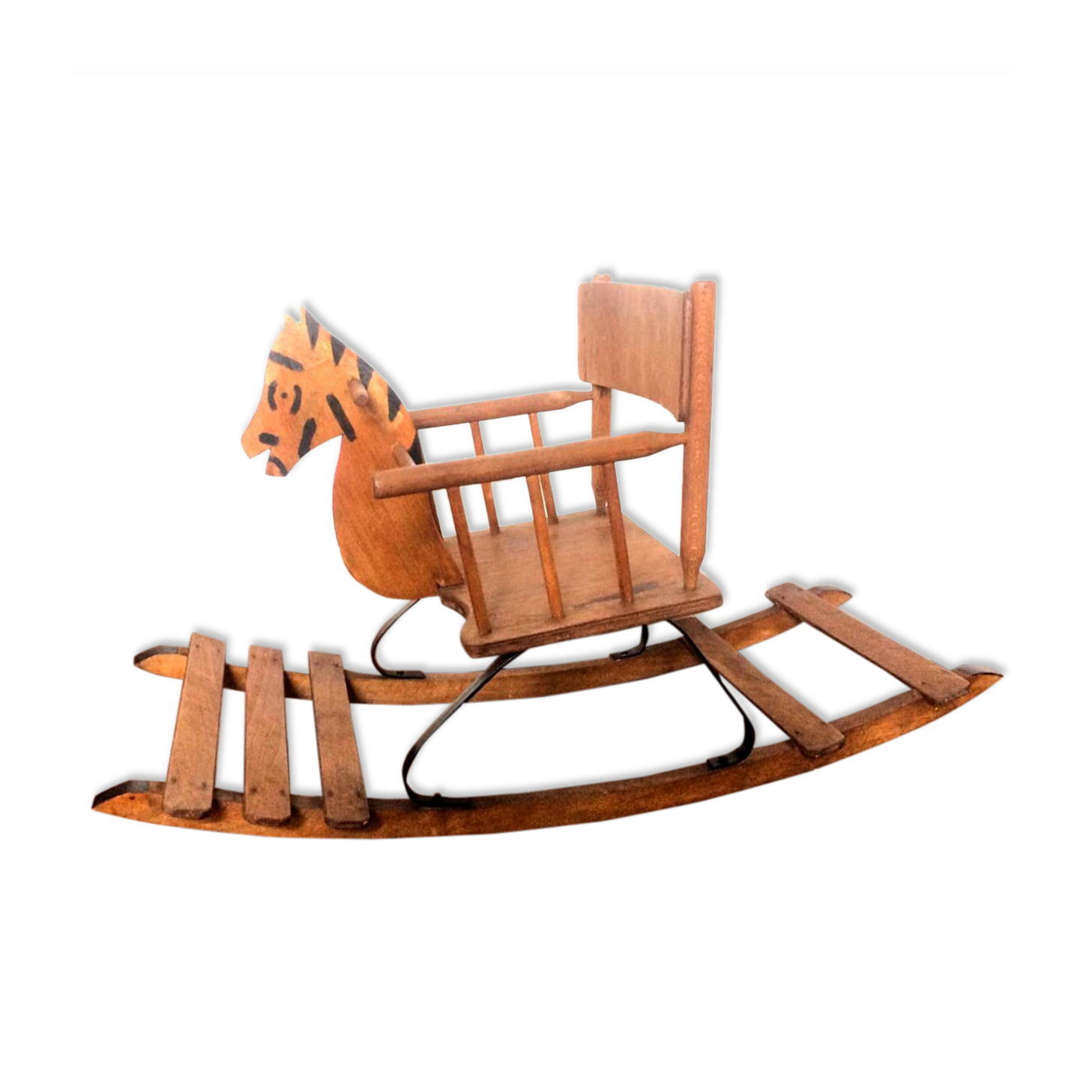 Wooden rocking horse circa 1950