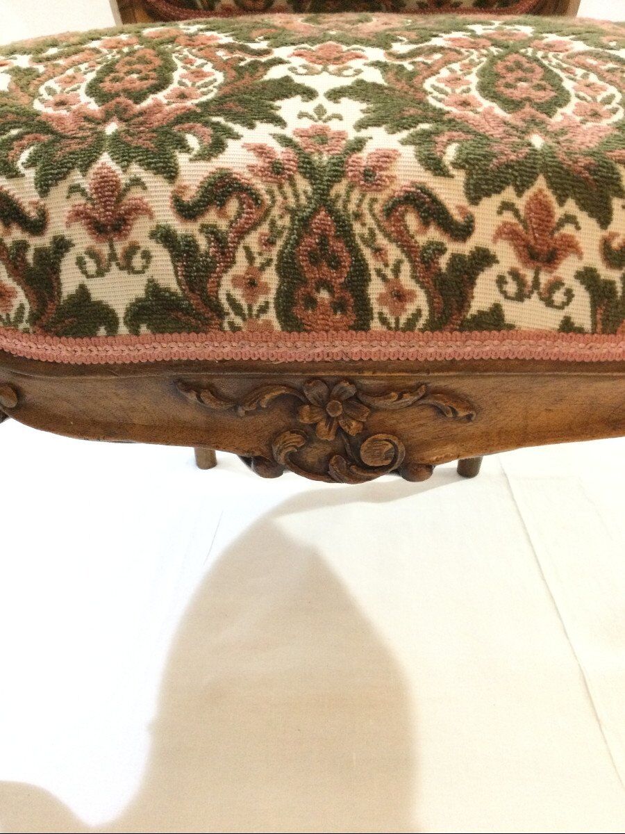 Louis xv style armchair in walnut