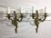 Pair of sconces bronze 2 lights louis xv style