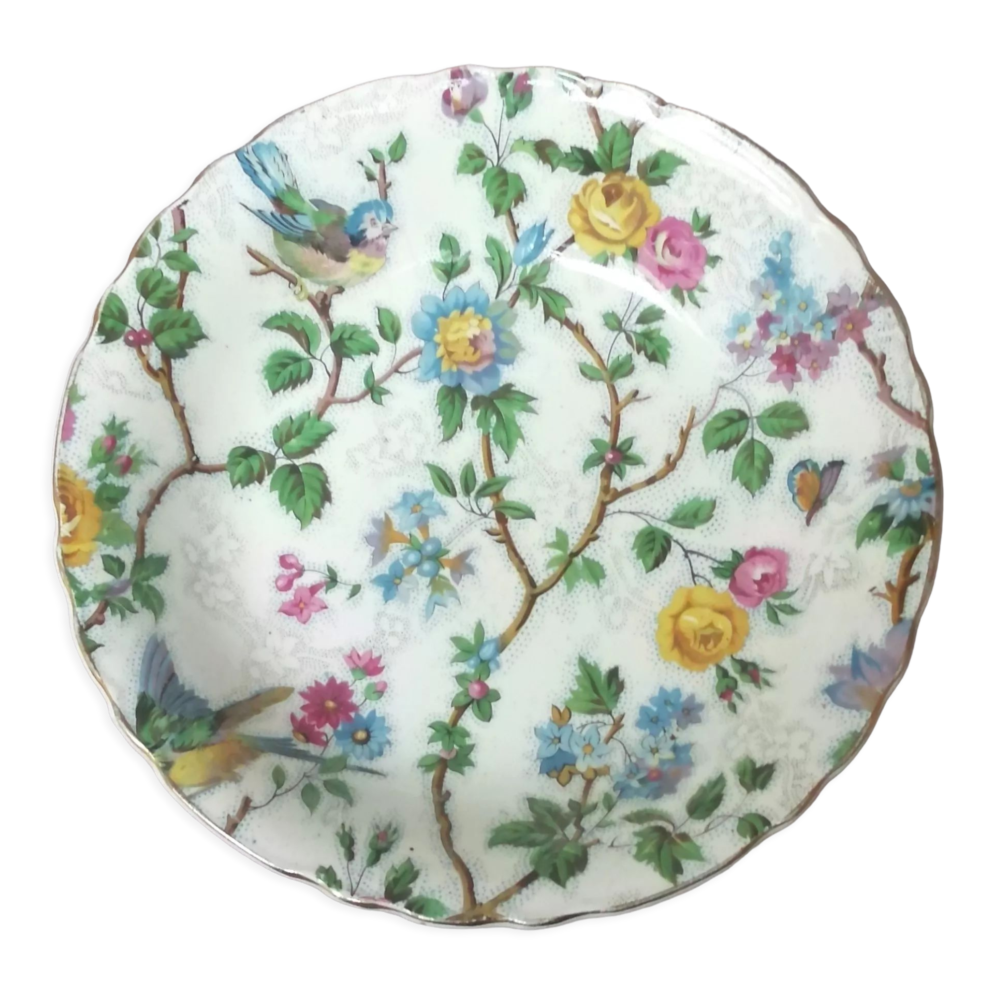 Old hollow plate royal staffordshire lorna doone chintz circa 1949