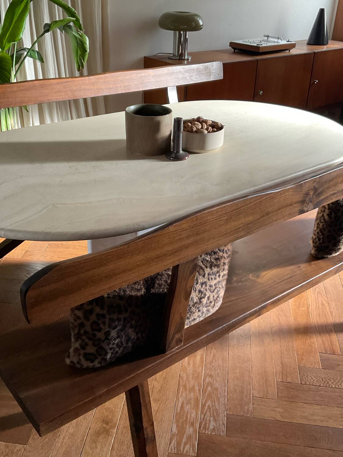 Sculptural bench by Olavi Hänninen for Aranjou – France, 1950s