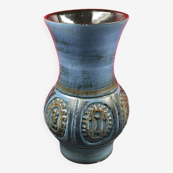 Contemporary ceramic Large vase, Jean de LESPINASSE - 1950, H 35 cm