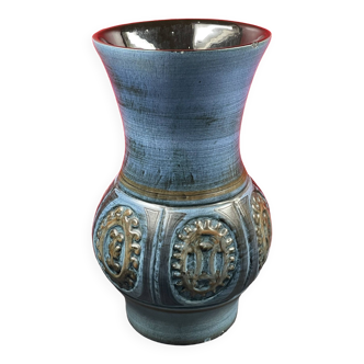 Contemporary ceramic Large vase, Jean de LESPINASSE - 1950, H 35 cm