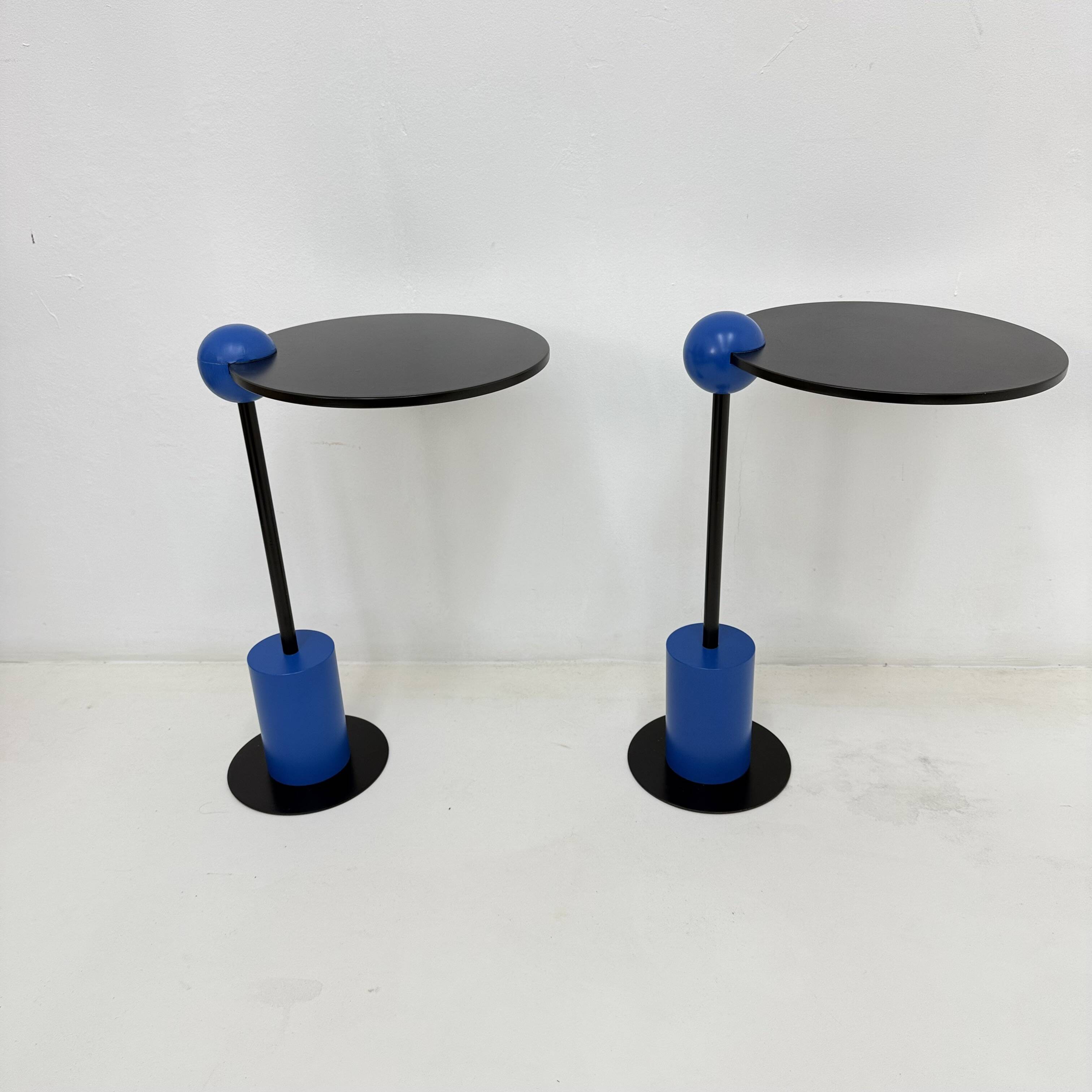 Pair of side table Edward Geluk for Arco – 1980’s ‘Piccolo’ postmodern Memp
