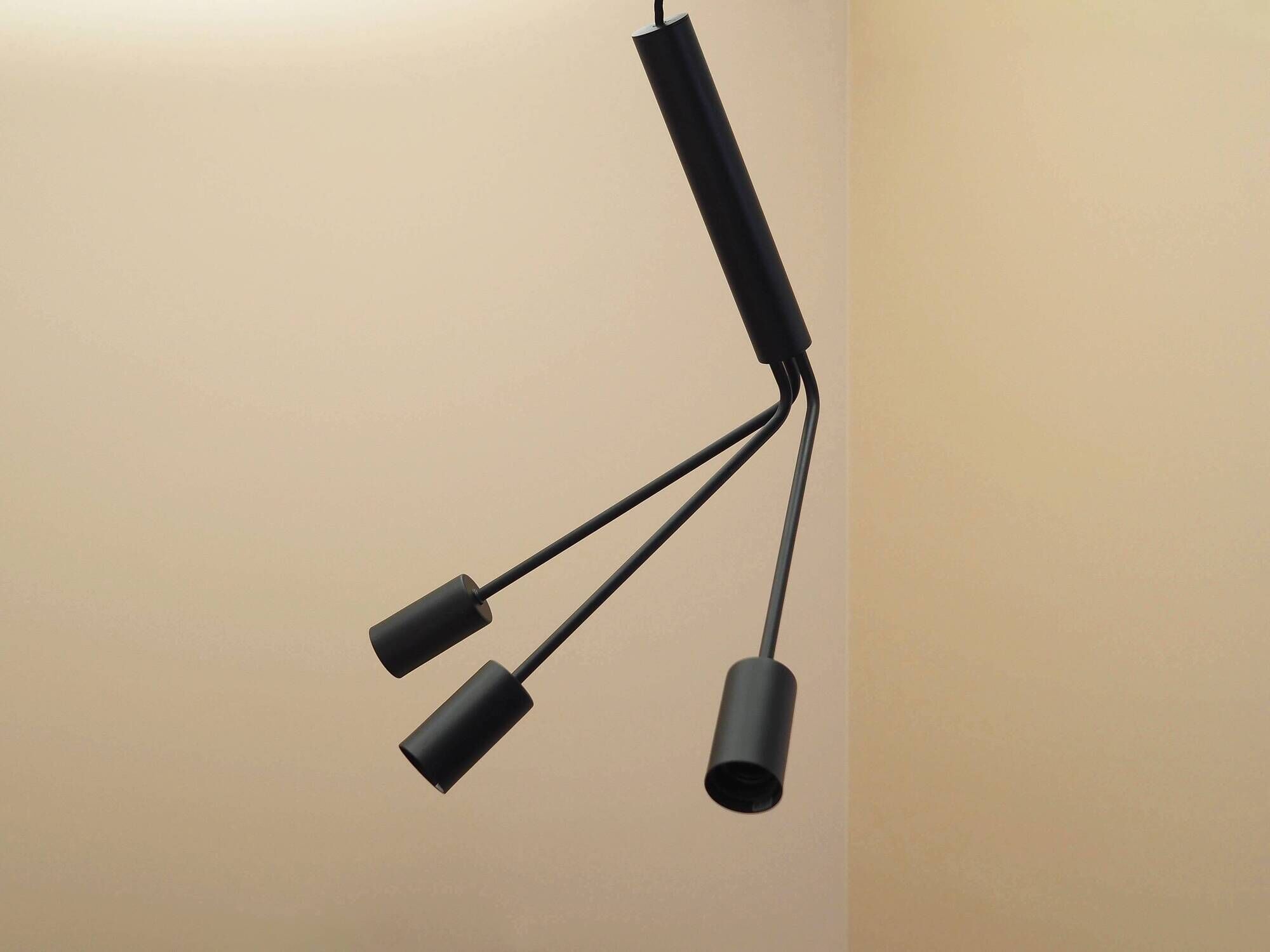 Frandsen pendant lamp black metal three arms 2000s