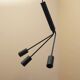 Frandsen pendant lamp black metal three arms 2000s