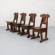Ensemble de chaises de salle à manger brutalistes des années 1970