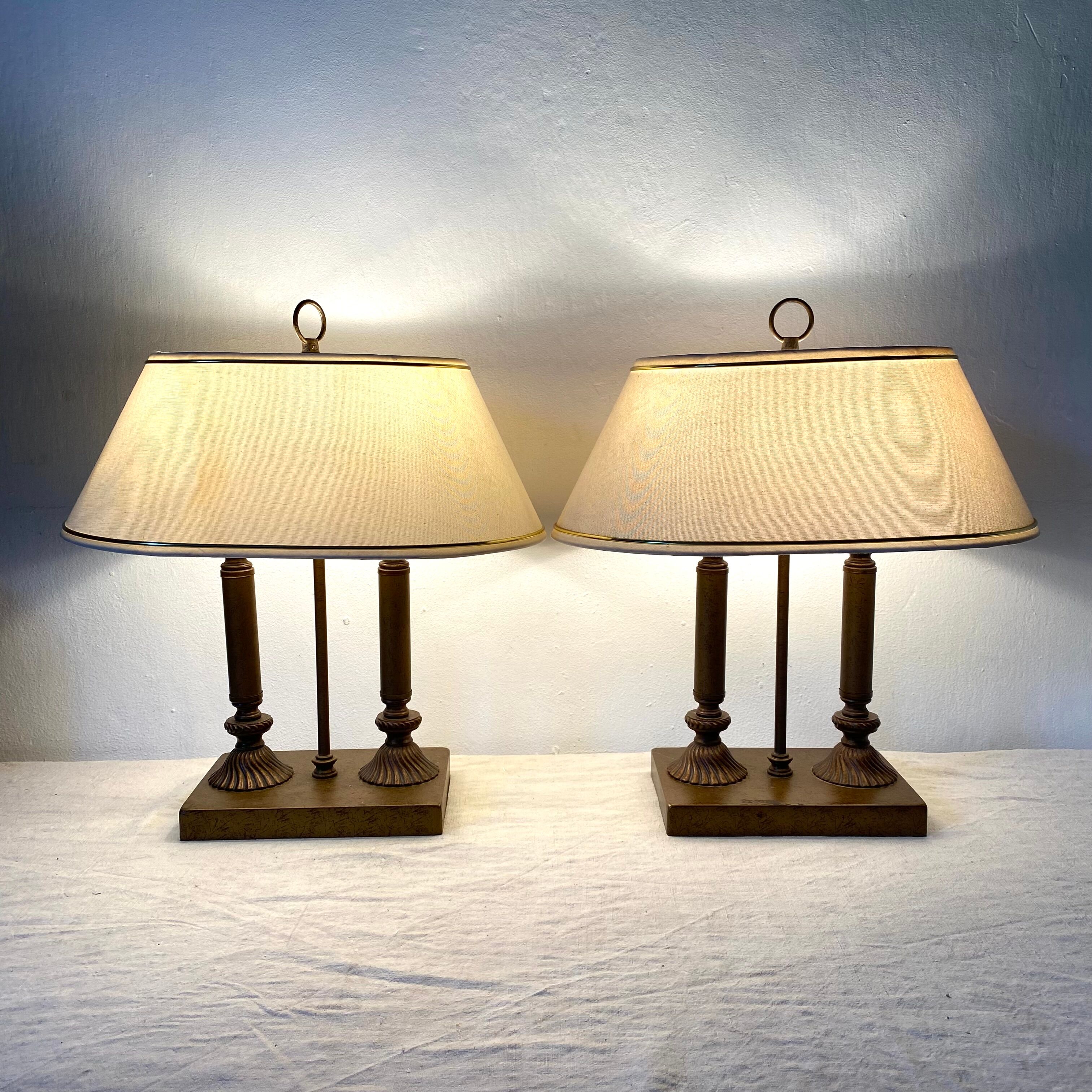 Pair of lamps style hot water bottle touch, 80s