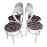 Baumann 4 chaises mouette design vintage