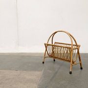 Mid-century bamboo magazine rack, 1960s