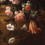 Still life with flower vase from the 18th century