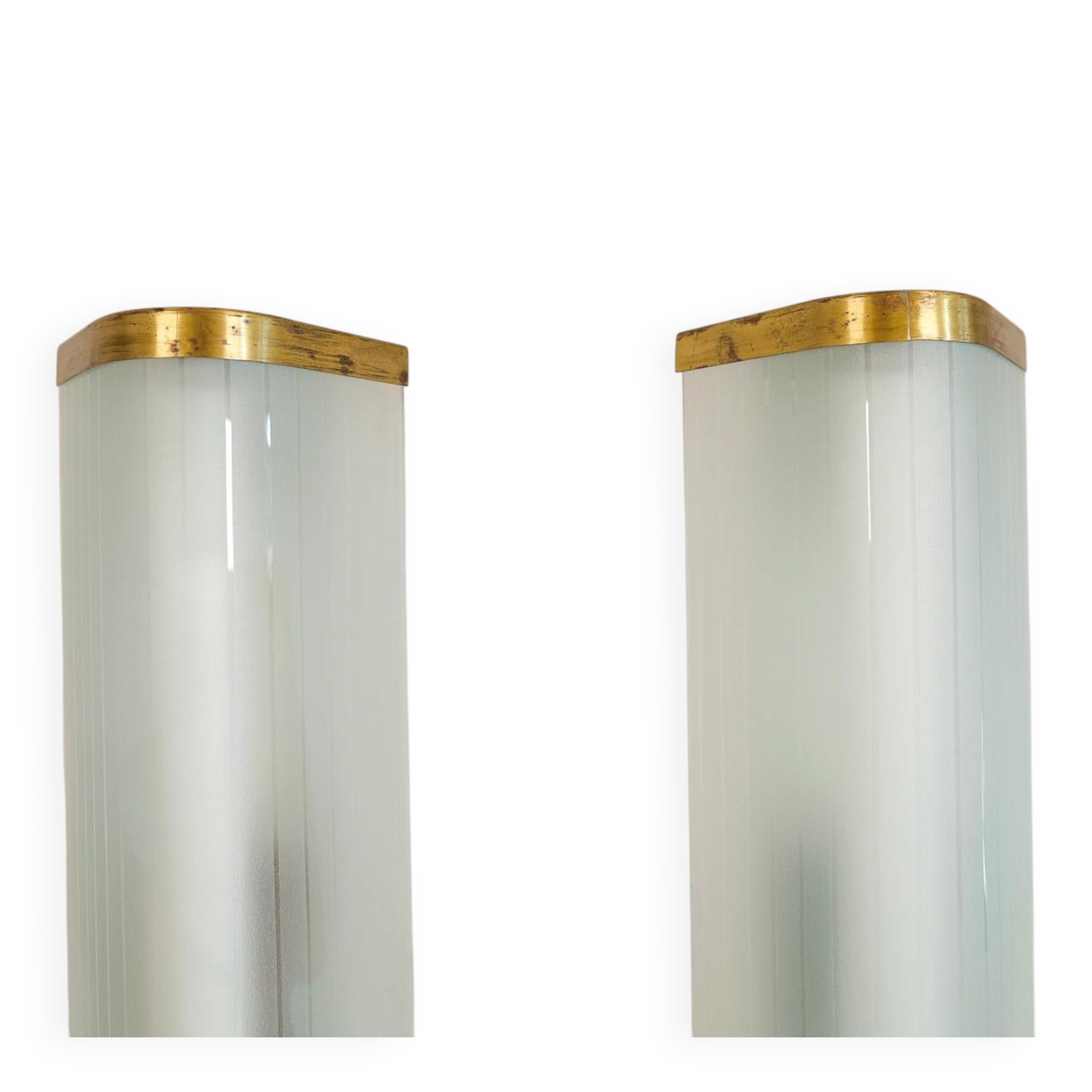 Extra-large modern mid-century wall lamp pair attributed to Asea.