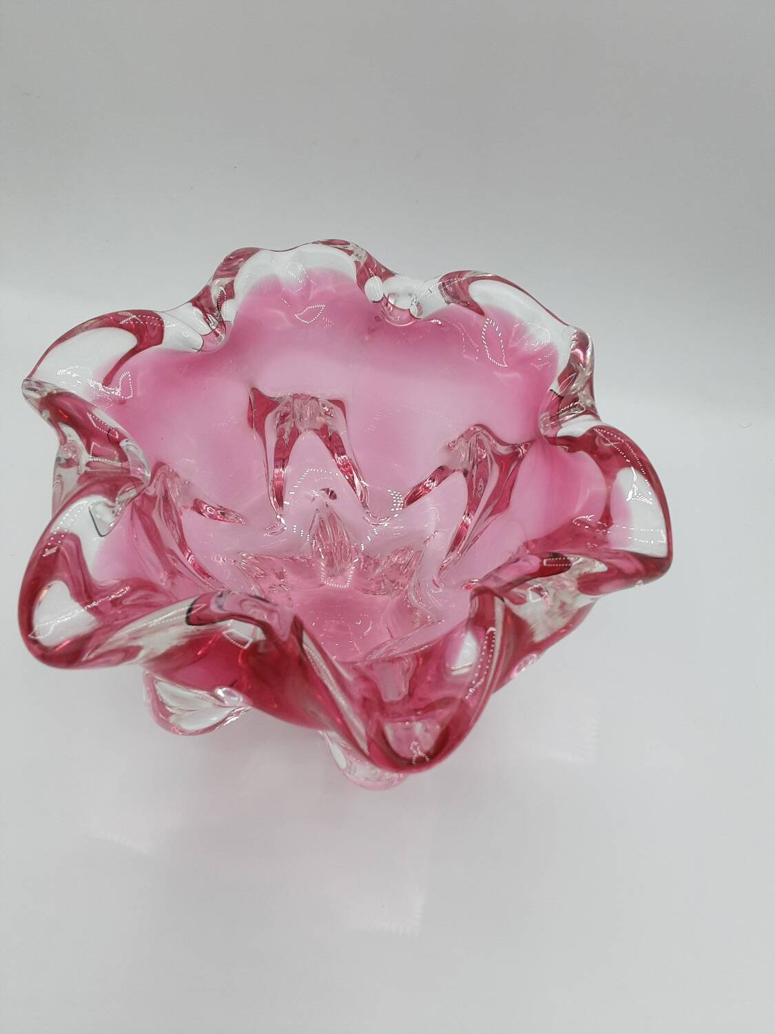 Art glass bowl from the 1960s, by Joseph Hospadka - Chribska Glassworks