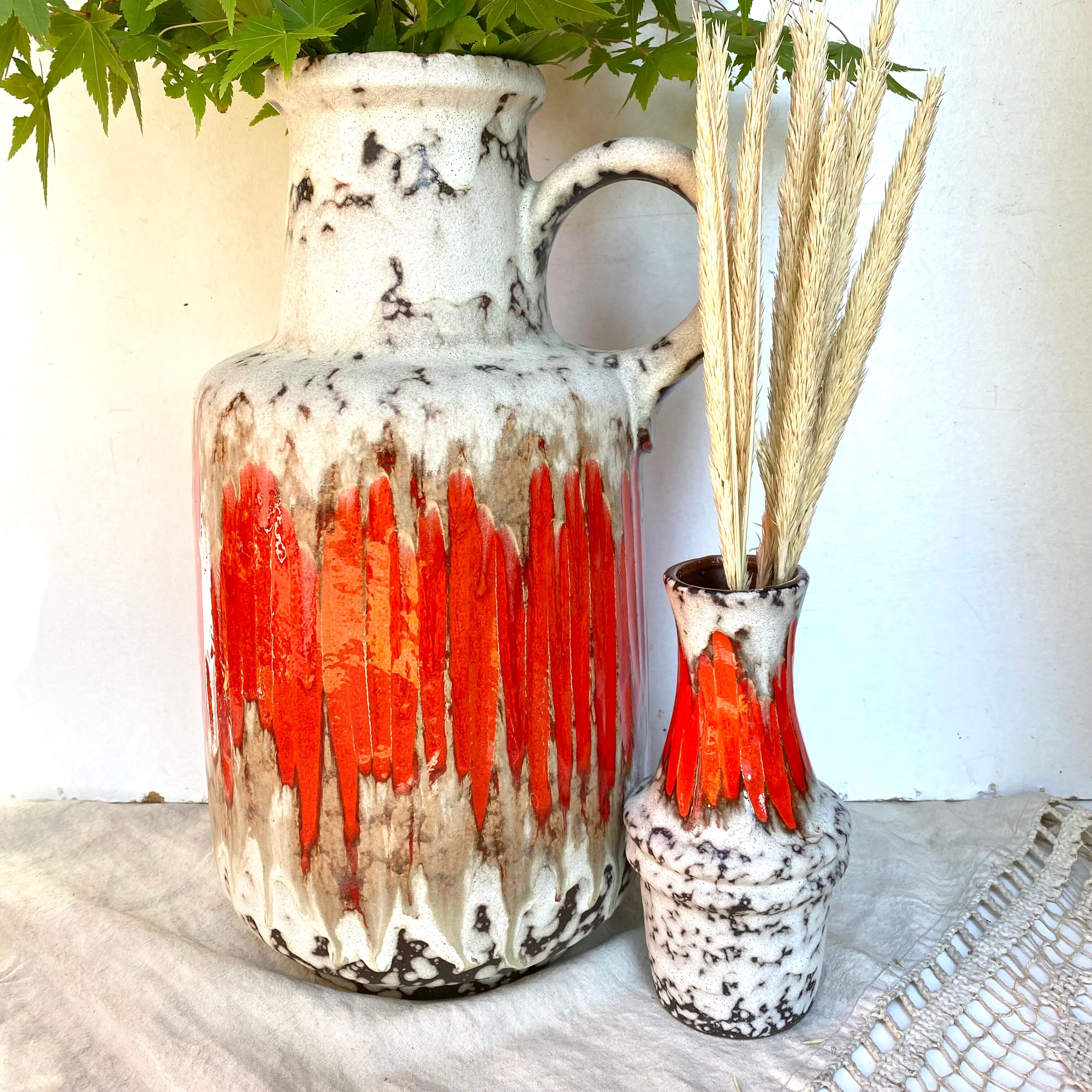 Vintage Schleurih ceramik Fat Lava vase