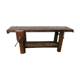 Workbench in raw wood with the press