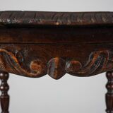 Oak carved square Side Table, Belgium 18th Century