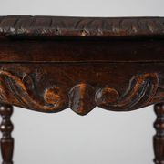 Oak carved square Side Table, Belgium 18th Century