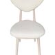 Mid-Century heart-shaped chair in white boucle fabric, Europe, 1960s.