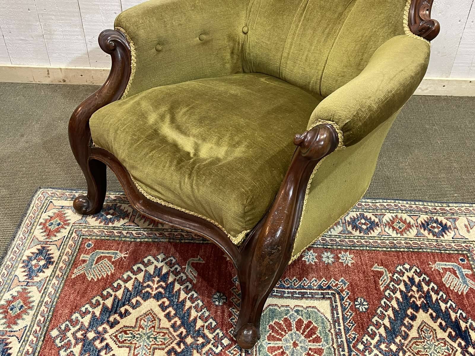 19th century Victorian mahogany armchair