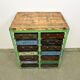 Vintage industrial iron chest of drawers, 1950s
