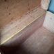 Travel malle in wood and canvas