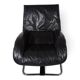 WK Möbel leather lounge chair with ottoman by Robert Haussmann, 1970