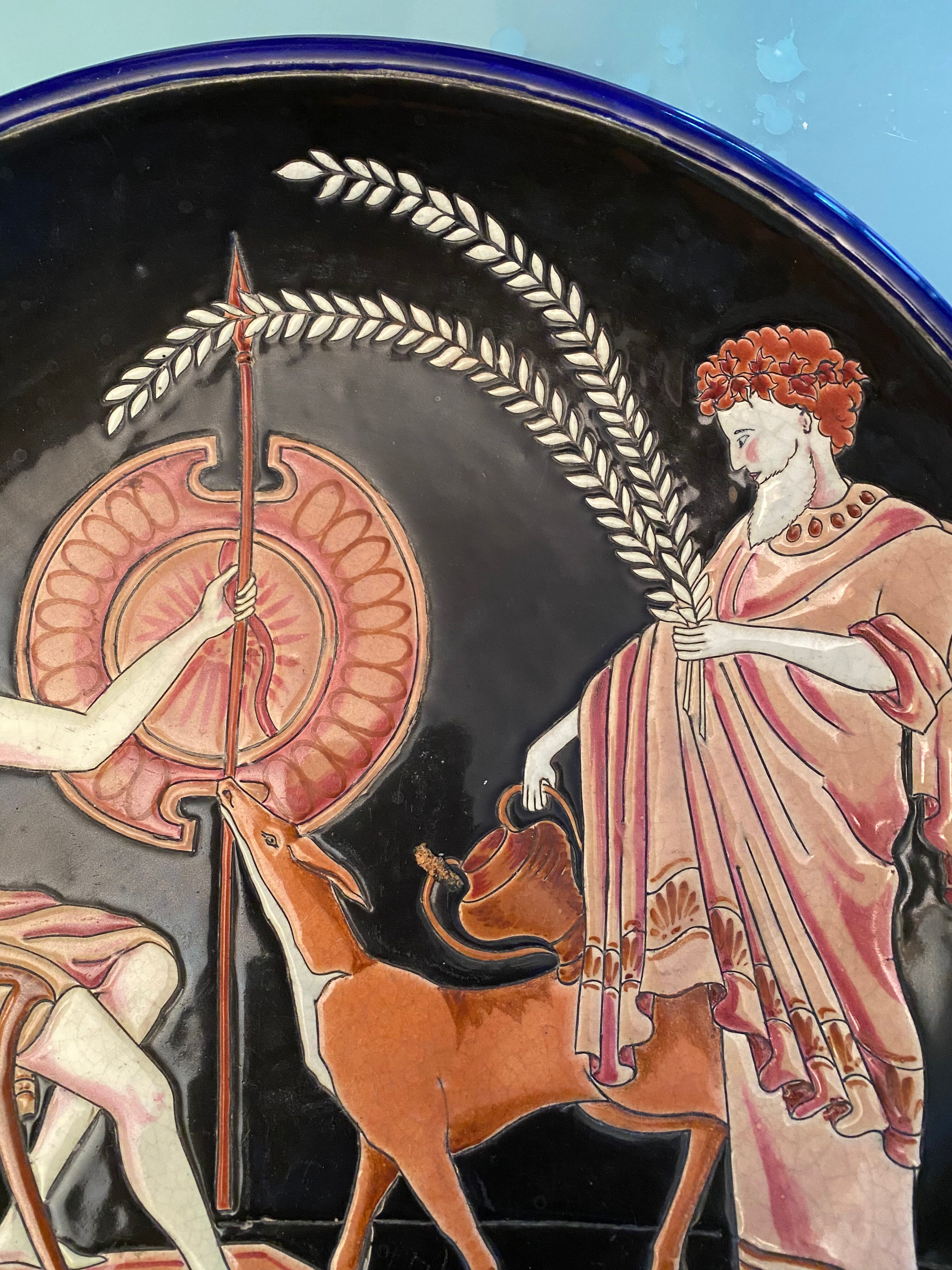 Longwy art deco dish by r rizzi