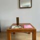 Table basse en loupe de peuplier