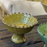 Serrated cup on tamegroute stand - yellow