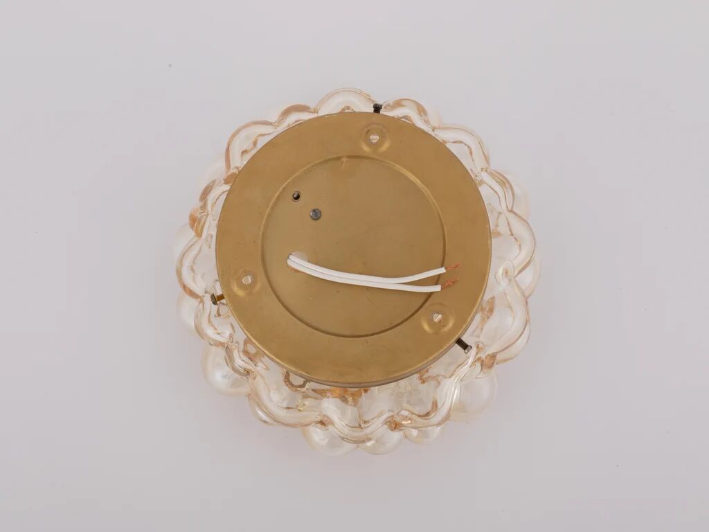 Helena Tynell for Glashutte Limburg amber bubble flush mount