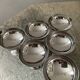 Set of 6 ice cream cups and spoons Letang Rémy 70s