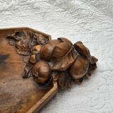Plateau en bois sculpté fait main