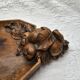 Plateau en bois sculpté fait main