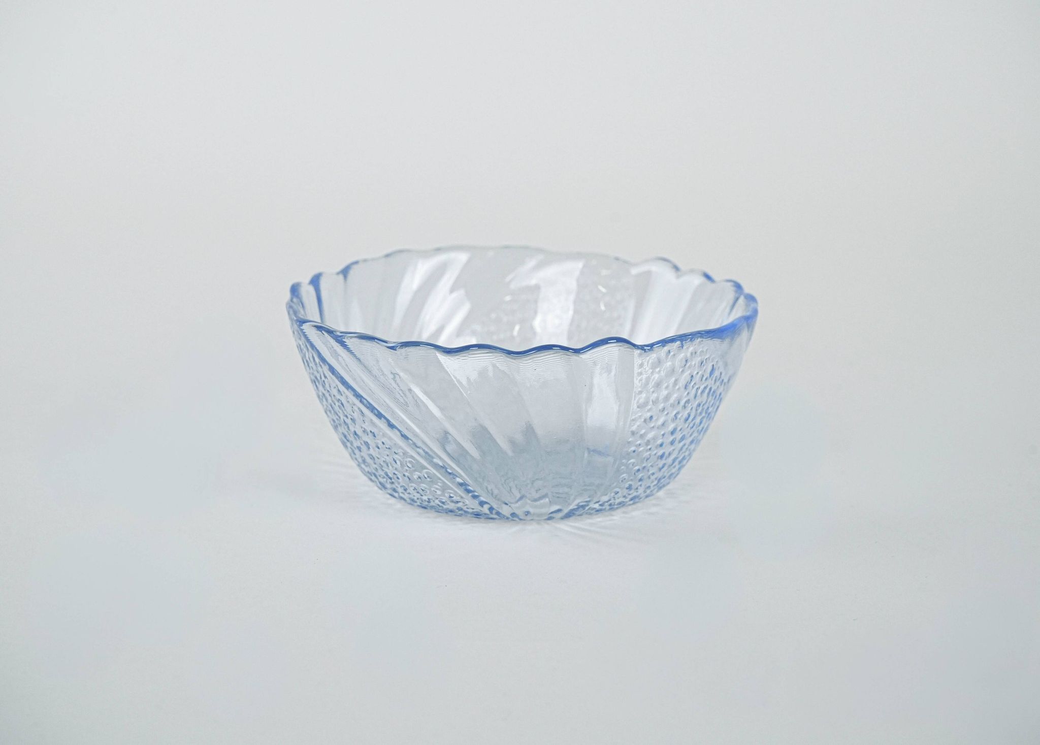 Set of glass bowls, Italian design, 1970s, made in Italy